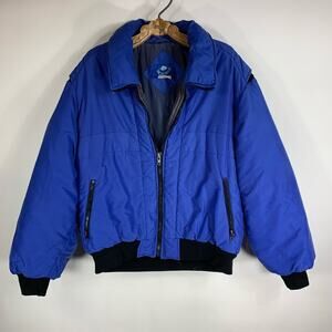 Vintage Puffer Ski Coat Blue 70s 80s XL
